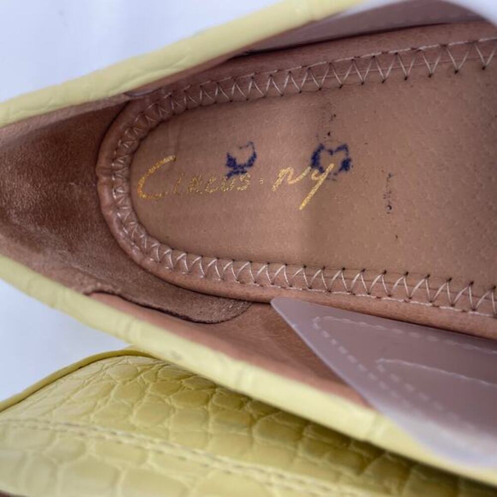Circus NY by Sam Edelman Deana Crocodile Embossed Loafers Yellow Size 6.5‎ M - Picture 8 of 13